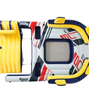 11′ x 8′ Inflatable Raft with Detachable Docking Lounge | 6-7 Person Lake Float