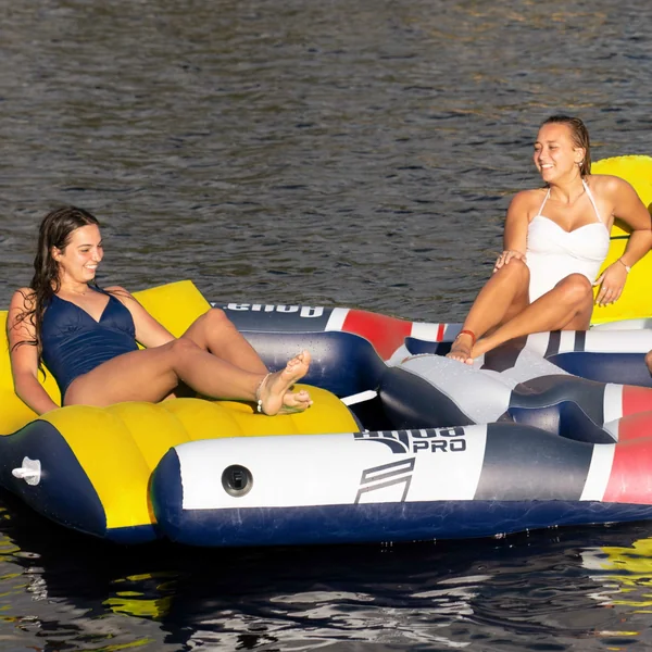 11′ x 8′ Inflatable Raft with Detachable Docking Lounge | 6-7 Person Lake Float