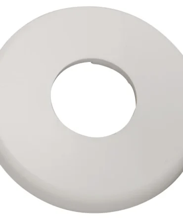 1.90 inch Round White Cycolac Plastic Escutcheon