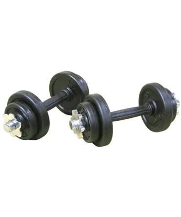 22 lb Rubber Adjustable SL Dumbbell Set