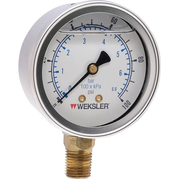 2.5 inch Standard Liquid Filled Compound Gauge 0-30 Hg – 0-60 PSI