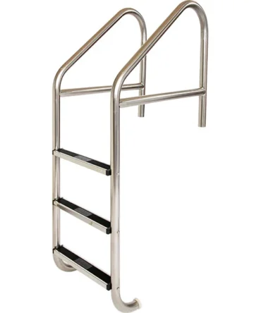 2 Tread Stainless Steel Cross-Braced Pool Ladder – 1.9 inch O.D. x .065 inch wall thickness