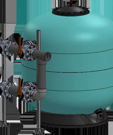 2-Valve Manifold System for Fluidra Vertical Sand Filters with 3 inch Ports