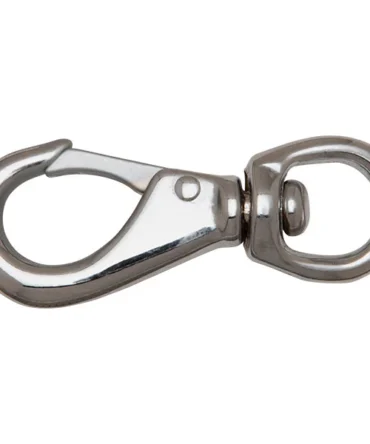 3.375 inch Chrome Plated Bronze Swivel Eye Swimming Pool Rope Snap Hook