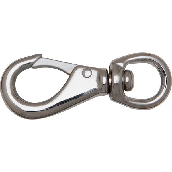 3.375 inch Chrome Plated Bronze Swivel Eye Swimming Pool Rope Snap Hook