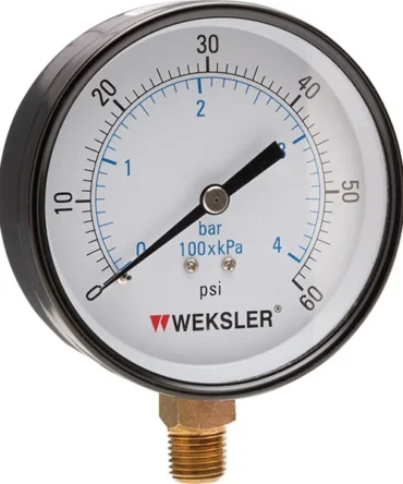 3.5 inch Standard Dry Vacuum Gauge 0-30 Hg
