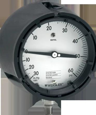 4.5 inch Back Blow-Out Liquid Filled Pressure Gauge 0-100 PSI