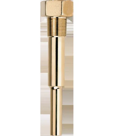 4 inch Brass Thermowell for Trerice Straight Pool Thermometer