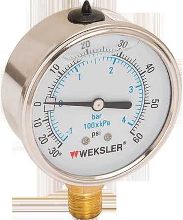 4 inch Standard Liquid Filled Pressure Gauge 0-100 PSI