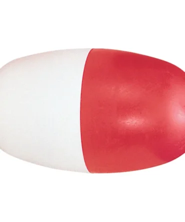 5 in x 9 in Red-White Polyethylene Swimming Pool Rope Float