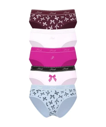 5-Pack Logo Cotton Hiphugger Panties