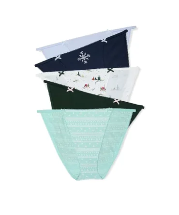 5-Pack Stretch Cotton String Bikini Panties