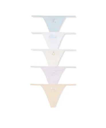 5-Pack Stretch Cotton V-String Panties
