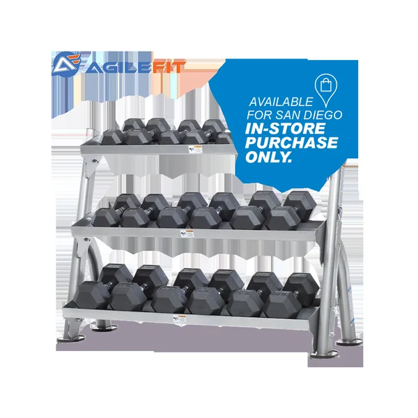 AgileFit 3 Tier Flat Tray Dumbbell Rack | SDR3