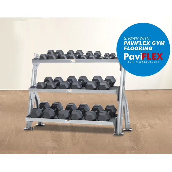 AgileFit 3 Tier Flat Tray Dumbbell Rack | SDR3