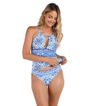 Alboran Sea Keyhole High Neck Tankini
