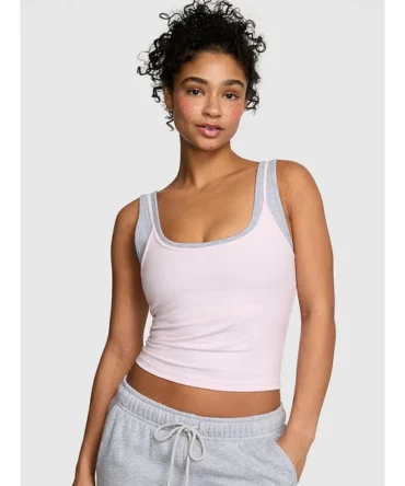 All-Day Cotton Double Up Tank