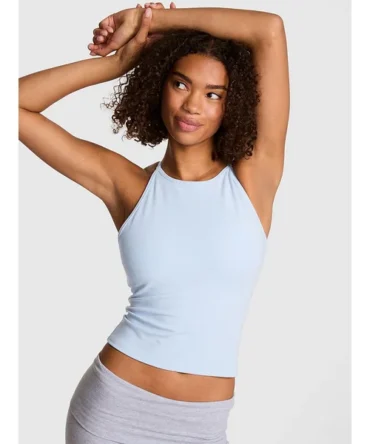 All-Day Cotton High-Neck Bra Tank