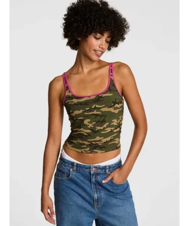 All-Day Cotton Square-Neck Bra Tank