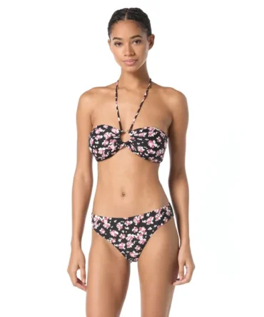 Alluring Floral Bandeau Bikini Top