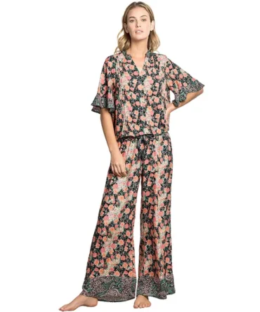 Anais Flutter Sleeve Pants Set