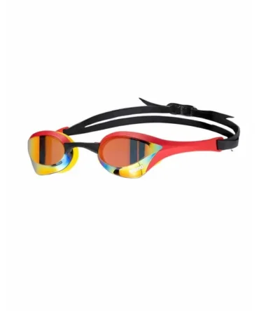 Arena Cobra Ultra Swipe Mirror Racing Goggles - Gold/Red