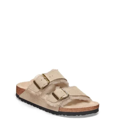 Arizona Shearling Suede Sandals