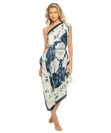 Asymmetrical Multi-Way Scarf Maxi Dress