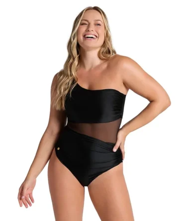Asymmetrical Slimming One-Piece Swimsuit