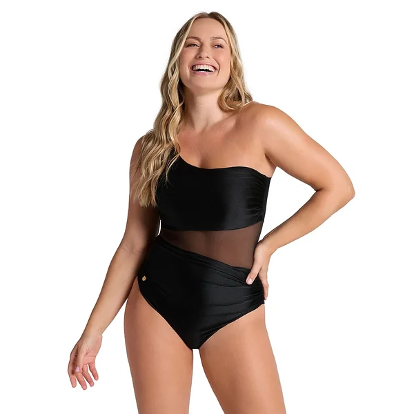 Asymmetrical Slimming One-Piece Swimsuit