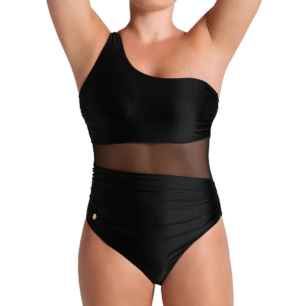 Asymmetrical Slimming One-Piece Swimsuit