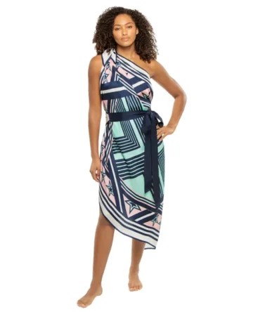 Asymmetrical Wrap Midi Dress