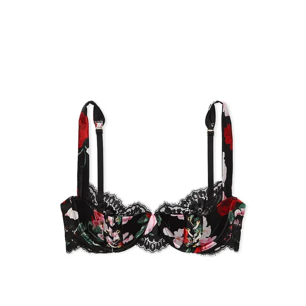 ATELIER Victoria's Secret Satin Lace Trim Lightly Lined Balconette Bra