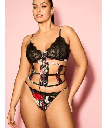 ATELIER Victoria's Secret Satin Lace Trim Lightly Lined Triangle Bra