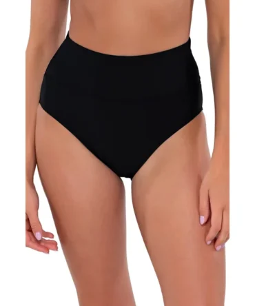 Banded Foldover High Waist Bikini Bottom
