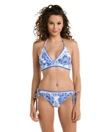 Banded Halter Triangle Bikini Top