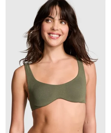 Base Cotton Unlined Scoop Bra