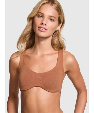 Base Cotton Unlined Scoop Bra