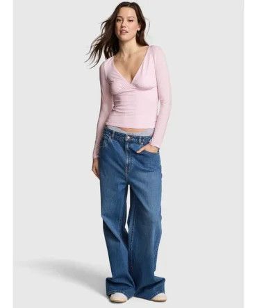 Base Stretch Ruched Long-Sleeve Tee