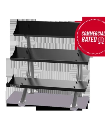 Batca 3 Tier 4′ Dumbbell Kettlebell Rack