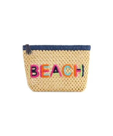 Beach Straw Zip Pouch