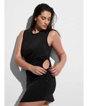 Beachwear Swim Ruched Mini Dress