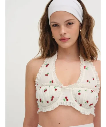 Beaded Cherries Bra