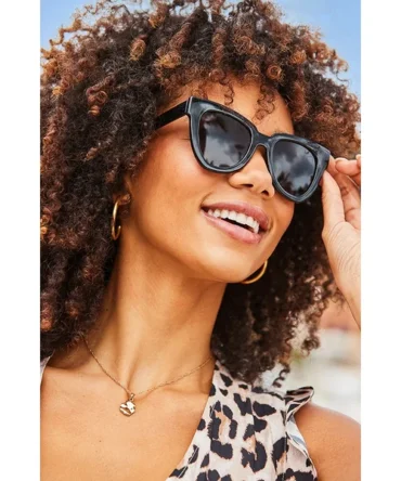 Black Soft Winged Sunglasses