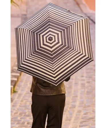 Black & White Stripe Print Umbrella