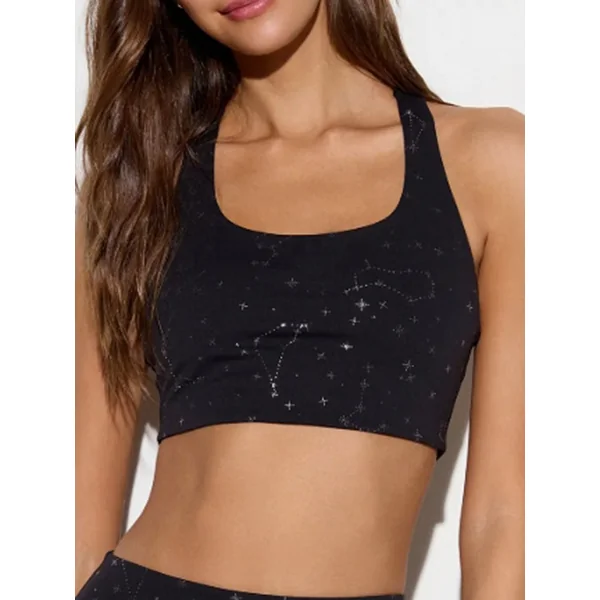 Black Zodiac Print Frankie Bra