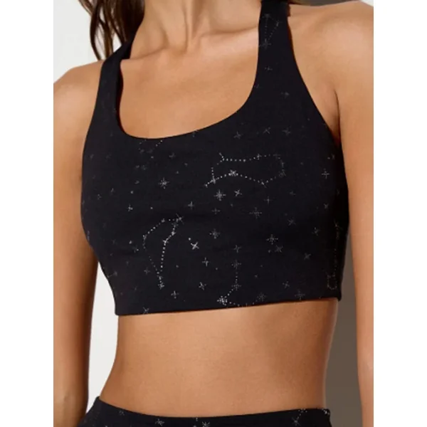 Black Zodiac Print Frankie Bra
