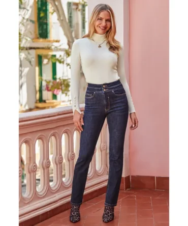 Blue Black Contour Waist Slim Leg Jeans