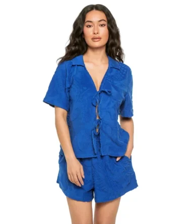 Blue River Tie Front Top