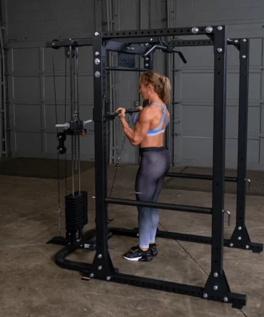 Body Solid GPR400 Power Rack w/GLA400 Lat Attachment